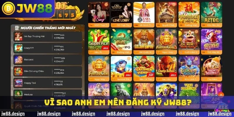 Vì sao anh em nên đăng ký JW88?